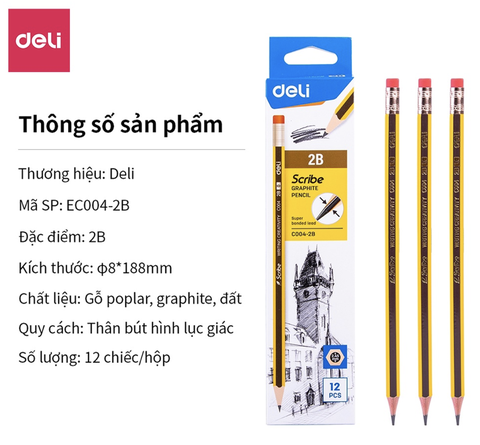 Bút chì Deli 2B C004