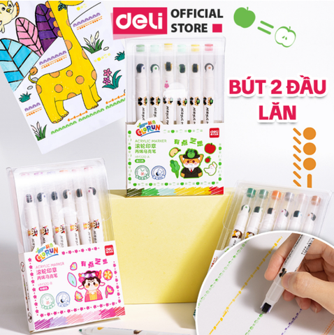 Bút màu acryic lăn Deli HM320