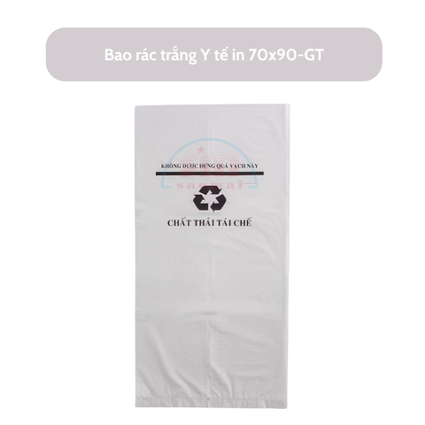 Bao rác trắng Y tế in 70x90-GT