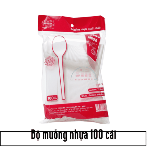 Muỗng nhựa M015 100 cái-HNF