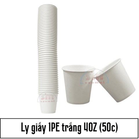 Ly giấy 1PE trắng 4OZ (50c)-HNF/TN