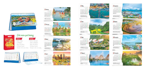 Lịch bàn chữ A 2026-HT