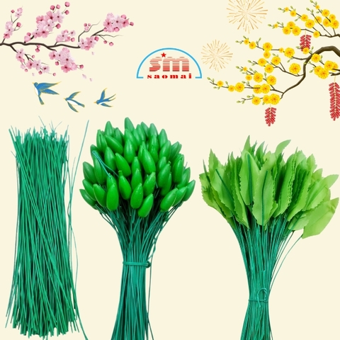 Tết-Nụ mai/Nụ đào/Lá mai/kẽm làm mai-H