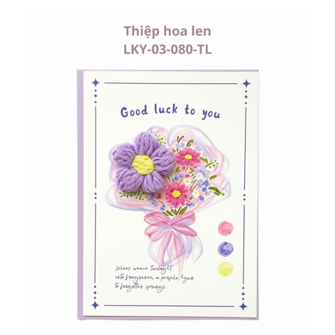 Thiệp hoa len LKY-03-080-TL