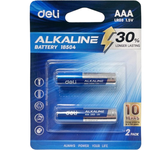 Pin AAA ALKALINR Deli 18504-2-LA