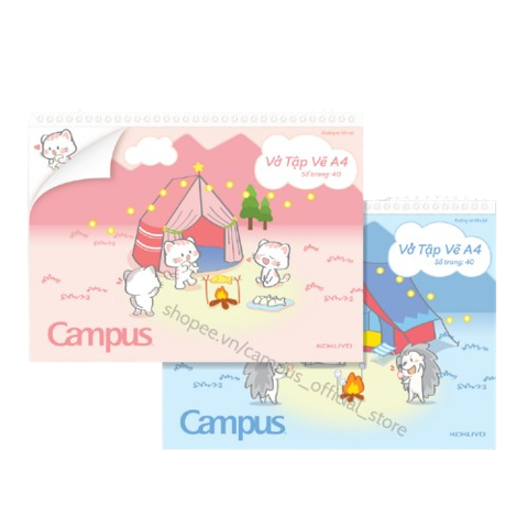 Tập vẽ A4 Campus Animals Camp SKB-A4AC-B (40 tờ)-208