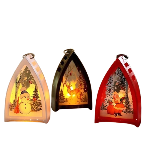 Noel-Đèn led tam giác 6x9,x14,5cm 91-3407-JC