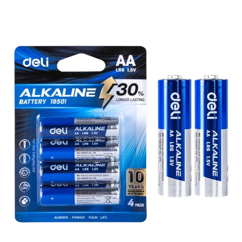 Pin AA ALKALINR Deli 18501-4-LA