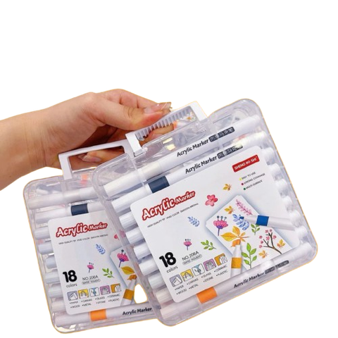 Bút lông Acrylic 18 màu 206A-18-QL