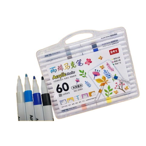 Bút lông Acrylic 60 màu 206A-60-QL