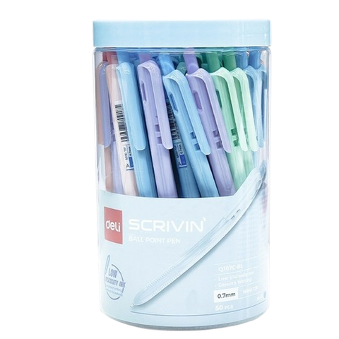 Bút bi Deli Q137C-BL xanh-LA