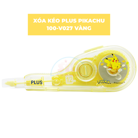Xóa kéo Plus  Pikachu 100-V027 vàng-HV