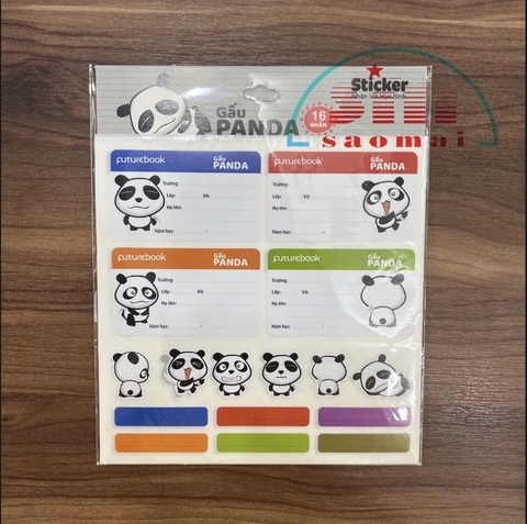 Nhãn tập Futurebook Panda N104-AĐ