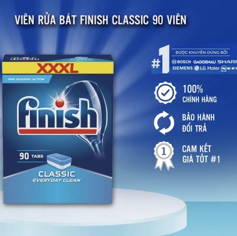 Viên rửa chén Finish Classic 100 viên-F