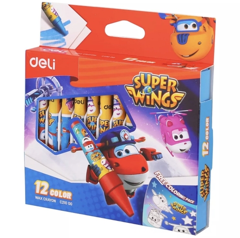 Sáp 12 màu Deli C21000 super wings-LA