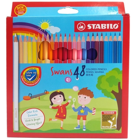 Chì màu Stabilo 1876 48 cây dài-TA
