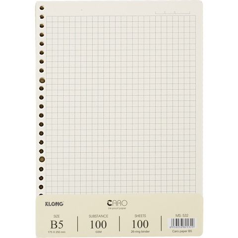 Ruột sổ còng KLong B5 TP532 (100 tờ)-KL