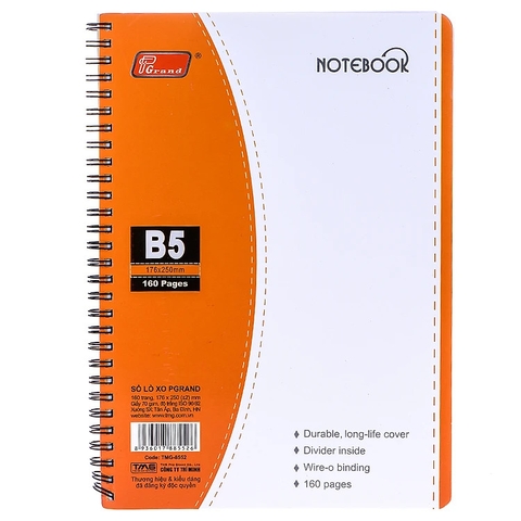 Sổ lò xo B5 Pgand TMG 8552 (160 trang)-KP