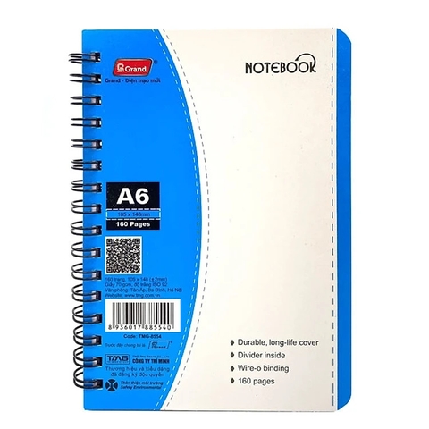 Sổ lò xo A6 Grand TMG 8554 (160 trang)-KP
