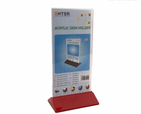 Kệ mica 2 mặt 10x20 đế màu E20-SM