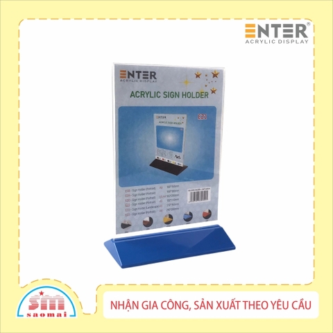 Kệ mica 2 mặt A5 đứng đế màu E21-SM