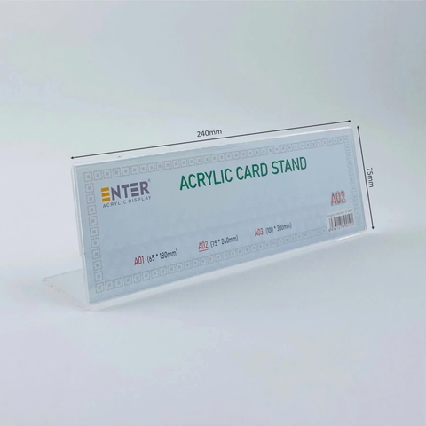 Kệ mica chức vụ 1 mặt Enter A02 240x75mm Cỡ Trung