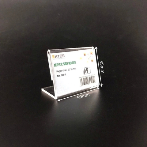 Kệ 1 mặt mica A9 Enter  F06-L mmx35mm ngang-SM