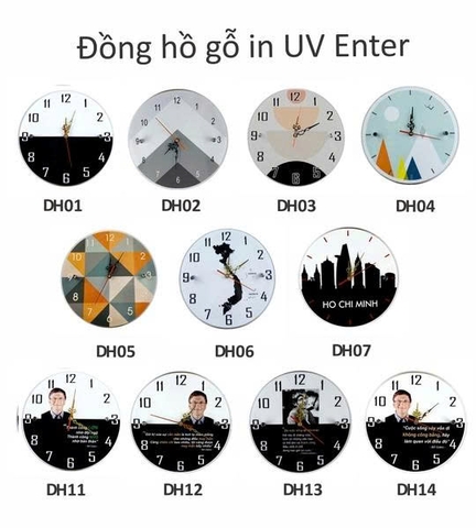 Đồng hồ tường gỗ Enter DH01-DH14-SM