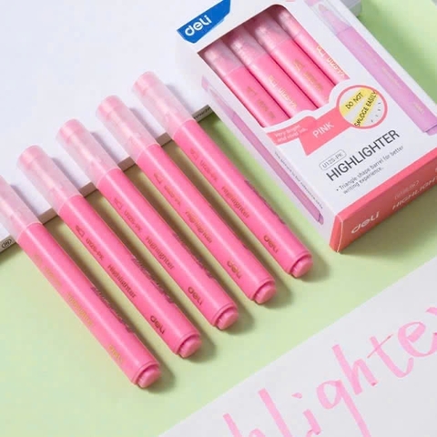 Dạ quang Deli U12S-Pink-LA
