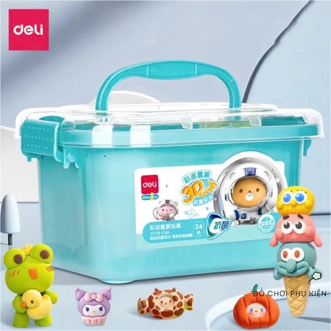 Đất nặn 12 màu Deli YC-135-12A xanh dương-LA