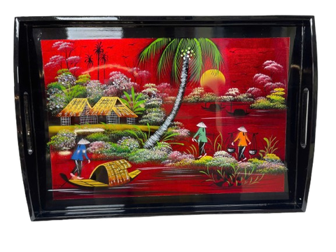 Khay sơn mài CN Đồng Quê 399-SNTB