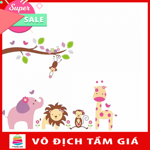 Decal giấy dán tường sở thú HPM869-kiddecals