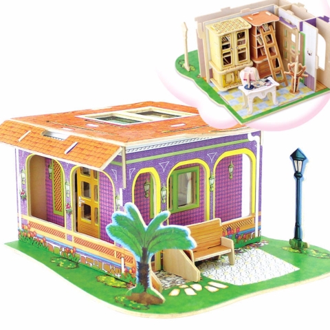 Nhà búp bê -Villa series- Study room -HPMDV143 DiyDollHouse