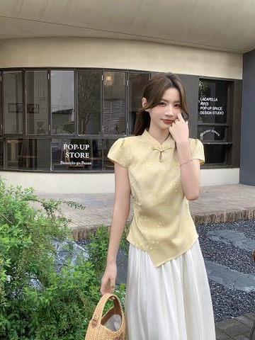 Set 2 món tân trung hoa: Áo + Chân váy A201