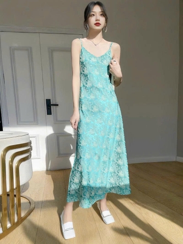 Váy Suông Lụa Satin Jacquard – Thanh Lịch Cho Mùa Xuân Hè 2025 D190250