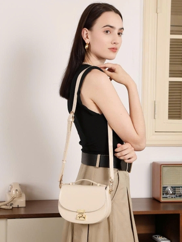 Túi xách cầm tay da thật cao cấp nữ 2025 – Kiểu dáng lưỡi liềm thời trang đa năng TX215250