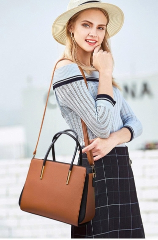 Bộ Túi Xách Nữ 4 Món 2025 – Túi Xách Phối Màu Thời Trang – PU Cao Cấp TX265250