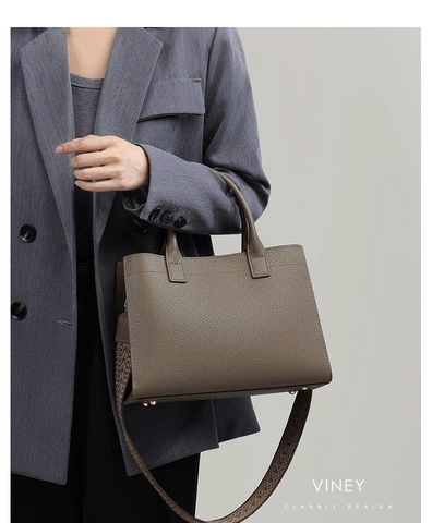 Túi xách nữ phong cách thu đông mới 2025 – Túi xách tay, túi đeo chéo, túi đi làm cao cấp – Da thật – Màu Viney TX292250