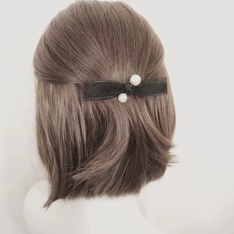 Kẹp tóc đẹp nơ vải voan đính ngọc