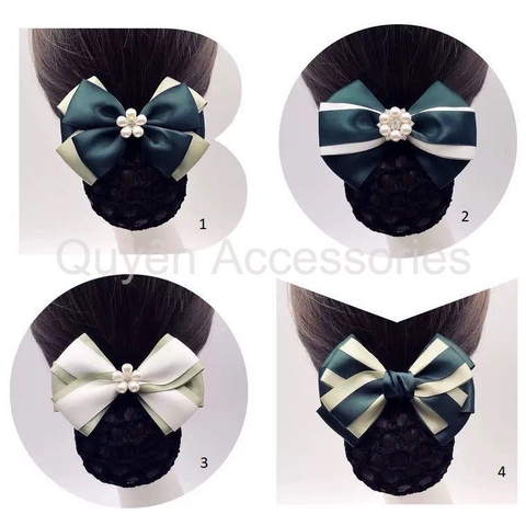 Kẹp búi nơ xanh lá các loại