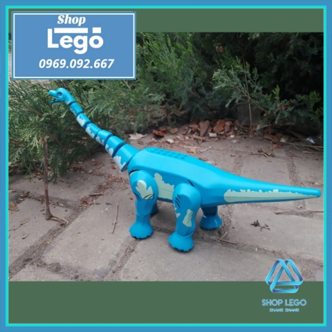 [35cm] Xếp hình Khủng long cổ dài Brachiosaurus trong công viên kỷ Jura Jurassic Park Lego Minifigures Kopf KF826