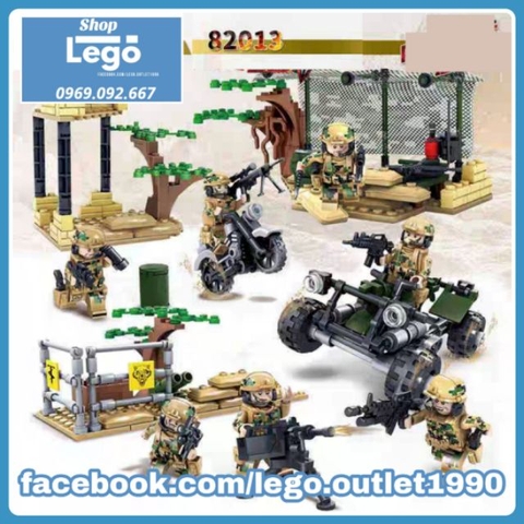 [No.Ky82013] Xếp hình doanh trại quân đội dã chiến Lego Minifigures Kaizhi No.Ky82013