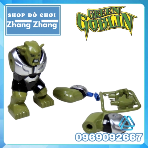 Xếp hình Green Goblin siêu quái nhân tội phạm Spider-Man BigFigures Lego Minifigures Decool 0183