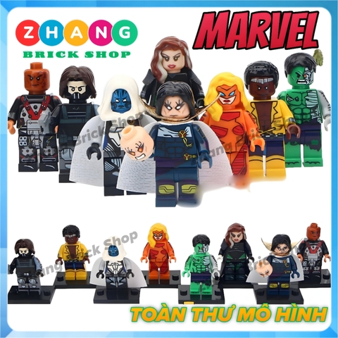 Xếp hình Luke Cage - Electrocutioner - Supergiant - Meteorite Siêu anh hùng Marvel & DC Lego Minifigures POGO PG8117