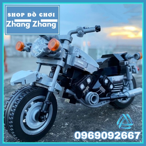 Xếp hình motor phân khối lớn Yamaha v-max 249 hình có hộp Lego Minifigures Sembo Block 701110