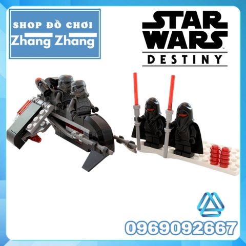 [119 hình] Xếp hình Star Wars phi thuyền vận chuyển Imperial Trooper Transport 4 lính Lego Minifigures K-002