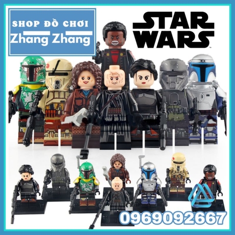 Đồ chơi xếp hình Star Wars gồm Peli Motto - Fennec Shard - Boba Fett - Greef Karga - Jango Fett Minifigures WM6122