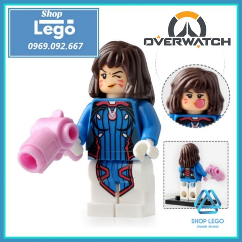Xếp hình Over Watch D.Va Reinhardt Wihelm Jesse Mccree Reaper Soldier 76 Shimada Hanzo Mercy Lego Minifigures Xinh X0230
