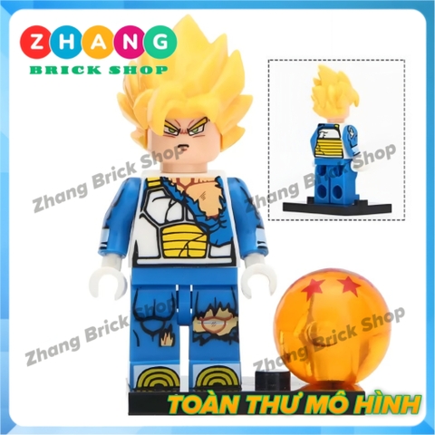 Xếp hình Dragon Ball Chi-Chi - Grand Priest Gotenks Xeno Goku Tien Shinhan Bardock Vegeta Lego Minifigures Koruit KT1011