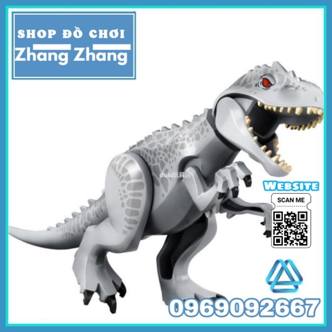 [28 cm] Xếp hình khủng long Gray Tyrannosaurus Jurassic Park trong công viên kỷ jura Lego Minifigures 33060-25